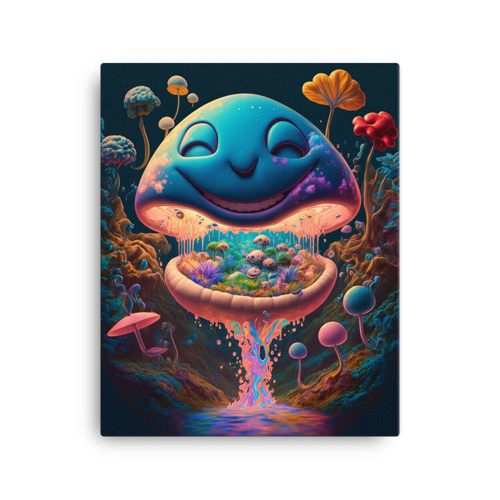 Psychedelic Smiley Canvas