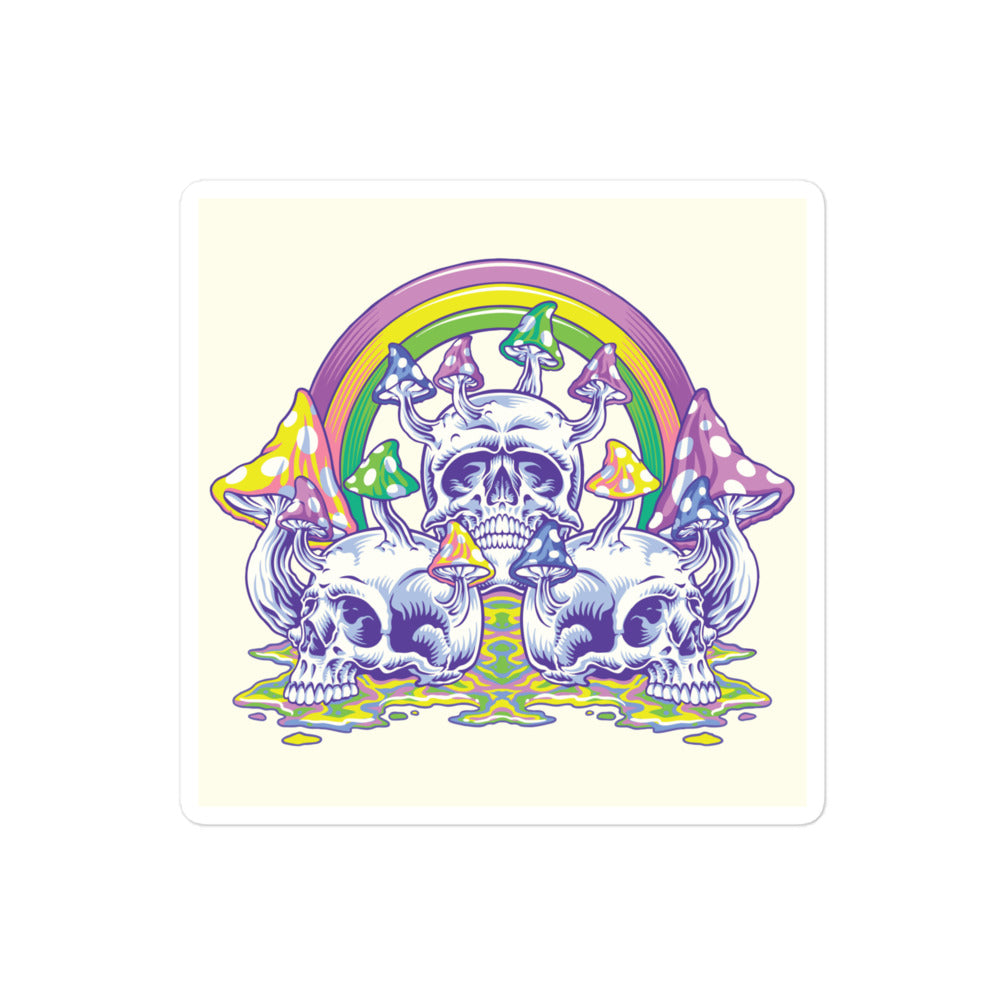 Three Skull Sticker