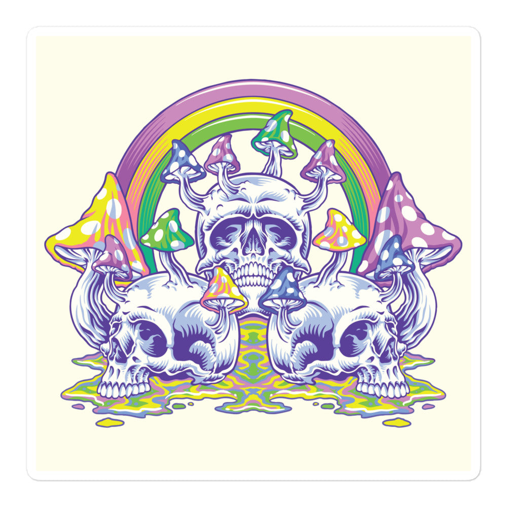 Three Skull Sticker